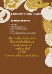 Menu Chez Rosette - Exemple de menu