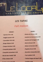 Menu Le Local - Tapas 