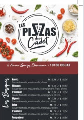 Menu Les Pizzas du Cadet - Les basiques