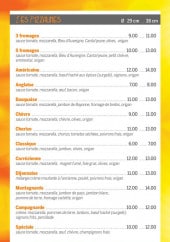 Menu L'eymardmitons - Les pizzas
