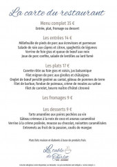 Menu La Table de Turlot - Le menu à 35€, entrées, plats et desserts
