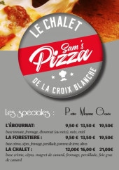 Menu Sam's pizza - Les spéciales, pizz'wich