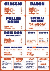 Menu Baloo Smash Burger - La carte