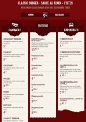 Menu Chez Kalou - Les sandwiches, friterie et hamburgers