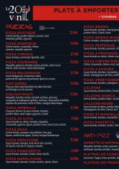 Menu Le 20 heures vin - Les pizzas, douceurs,...