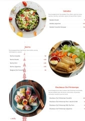 Menu Le Petit Viet Nam - Les entrées