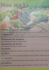 Menu O bistro - Les maxi salades