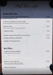 Menu No Stress caffé - Les pâtes, eu bord de l'eau