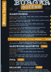 Menu Burger Coffee 2a - Formule, les burgers...