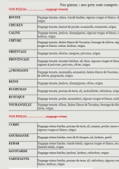 Menu L'auberge Corse - les pizzas,...