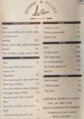 Menu Les amis - Les plats à la carte