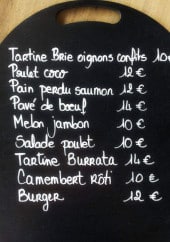 Menu Coffee factory - Exemple de plat du jour 