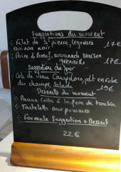 Menu Le Petit Zinc - L'ardoise