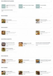 Menu Le Quotidien - Le apéros, entrées, ...