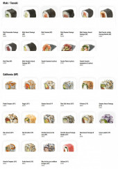Menu My Karma Shop - Maki, temaki et california