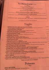 Menu Le Calenzana Chez Michel - Les menu corse, viandes, ...