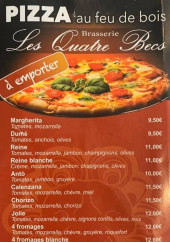 Menu Les Quatre Becs - Pizzas à emporter