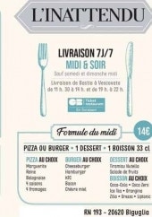 Menu L'inattendu - Carte et menu L'inattendu Biguglia