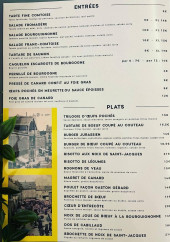 Menu Au Jardin des Halles - Les entrées et plats