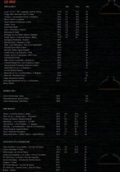 Menu Chez Septime - Vins