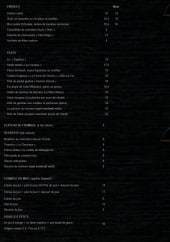Menu Chez Septime - Entrées, plats, desserts,....