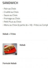 Menu Elmas kebab - Les sandwichs