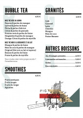 Menu Espresso-t - Les bubbles teas, smoothies et boissons