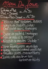 Menu Le Coq en pâte - Un exemple de menu du jour