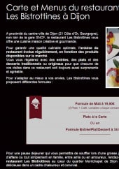 Menu Les Bistrottines - Carte et menu Les Bistrottines Dijon
