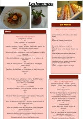 Menu Les Bons Mets - Les menus