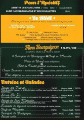 Menu Les Friands disent - Les menus et entrées, salades
