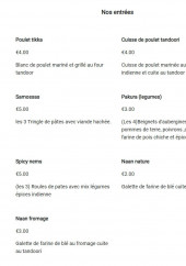 Menu My Spicy Hut - Les entrées