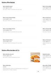 Menu N'kebab - Les offres kebabs  et  offre stenders