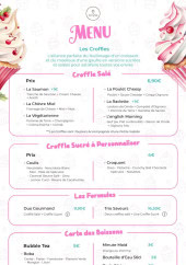 Menu Ownly Cake - Les croffles et boissons