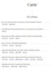 Menu Paulette - Décollage