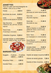 Menu Pause Théâtre - Assiettes et barquettes