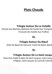 Menu Trilogie Et Saveurs - Les plats