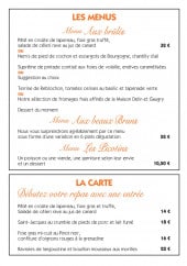 Menu Les Temps Modernes - Menus et entrées 