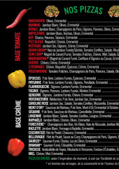 Menu Pizz'Alesia - les pizzas