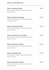 Menu Allo Pizza - Les menus suite