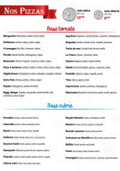 Menu L'Orientale - Les pizzas