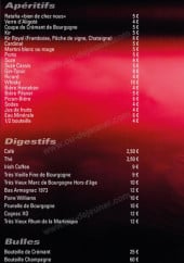 Menu Au Petit Bonheur - Les apéritifs, digéstifs