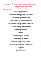 Menu L'auberge du Vieux Pressoir - Formules, plats du jour