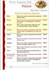 Menu Sole Mio - Pizzas