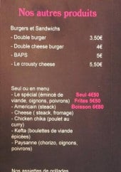 Menu La l'Ouche - Burgers, sandwiches, assiettes,....