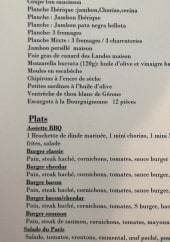 Menu Cafe de paris - Suggestions