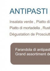 Menu Il Ristorante - Les antipasti et les entrées