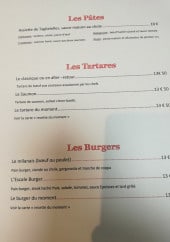 Menu L'escale - Les pâtes, burgers et tartares 