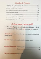 Menu L'escale - Les viandes, poissons et menu grill