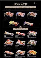 Menu Ace Sushi - Le menu mixte